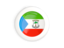 Equatorial Guinea. White framed round button. Download icon.