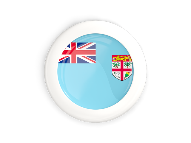 White framed round button. Download flag icon of Fiji at PNG format