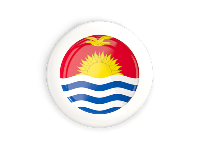 White framed round button. Download flag icon of Kiribati at PNG format