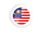 Malaysia. White framed round button. Download icon.