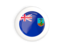 Montserrat. White framed round button. Download icon.