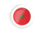 Morocco. White framed round button. Download icon.