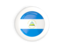 Никарагуа. Круглая кнопка с белой рамкой. Скачать иллюстрацию.