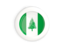 Norfolk Island. White framed round button. Download icon.