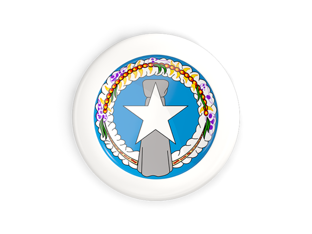 White framed round button. Download flag icon of Northern Mariana Islands at PNG format