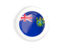 Pitcairn Islands. White framed round button. Download icon.