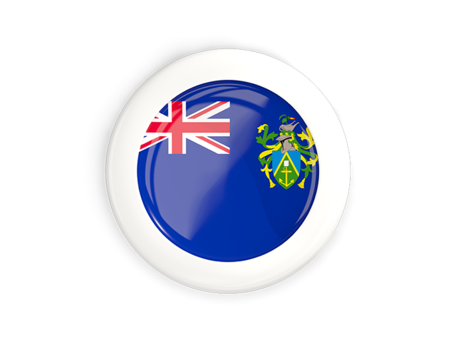 White framed round button. Download flag icon of Pitcairn Islands at PNG format