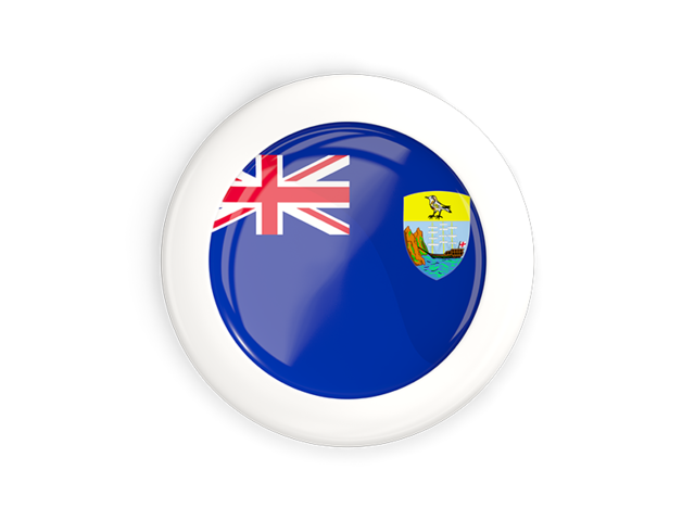 White framed round button. Download flag icon of Saint Helena at PNG format