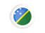 Solomon Islands. White framed round button. Download icon.