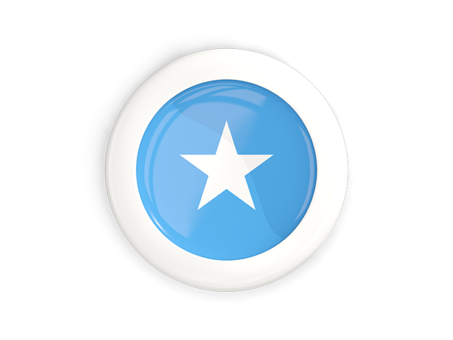 White framed round button. Download flag icon of Somalia at PNG format