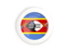 Swaziland. White framed round button. Download icon.