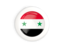 Syria. White framed round button. Download icon.