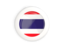 Thailand. White framed round button. Download icon.