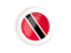 Trinidad and Tobago. White framed round button. Download icon.
