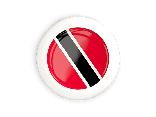 White framed round button. Download flag icon of Trinidad and Tobago at PNG format