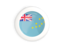 Tuvalu. White framed round button. Download icon.