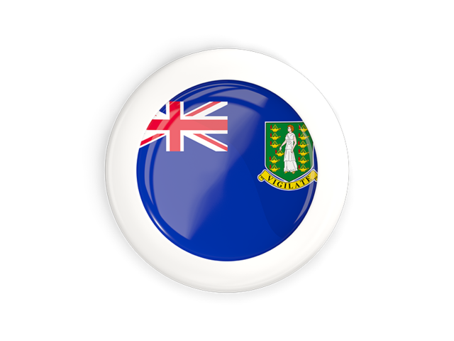 White framed round button. Download flag icon of Virgin Islands at PNG format