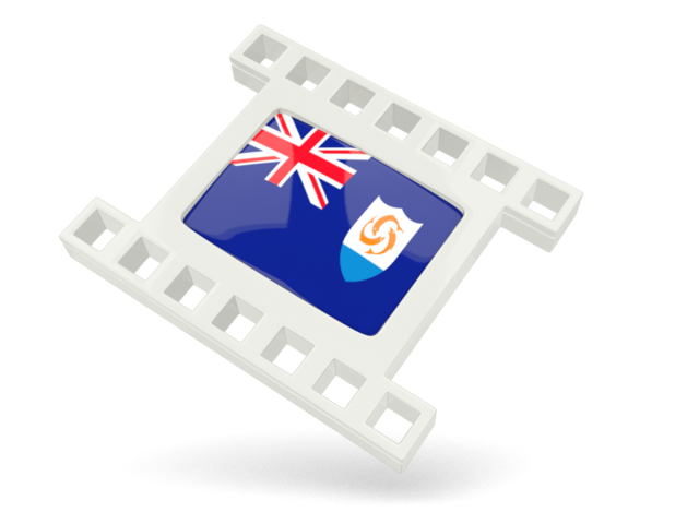 White movie icon. Download flag icon of Anguilla at PNG format