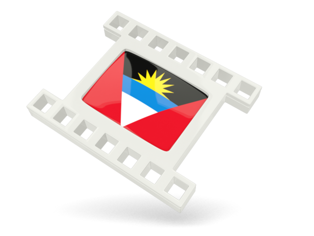 White movie icon. Download flag icon of Antigua and Barbuda at PNG format