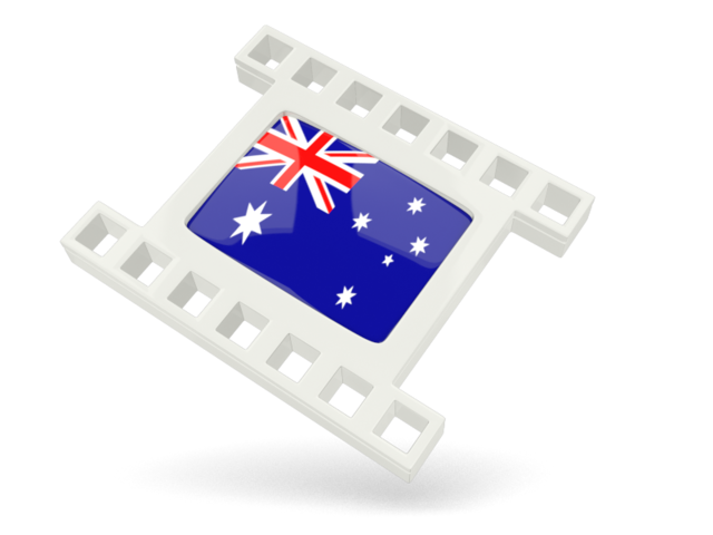 White movie icon. Download flag icon of Australia at PNG format