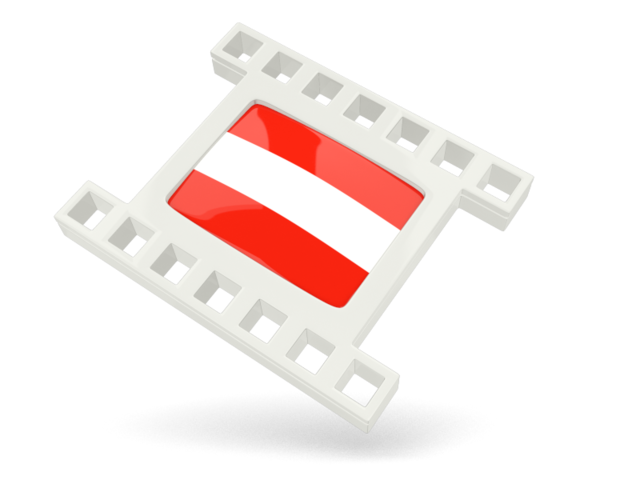 White movie icon. Download flag icon of Austria at PNG format