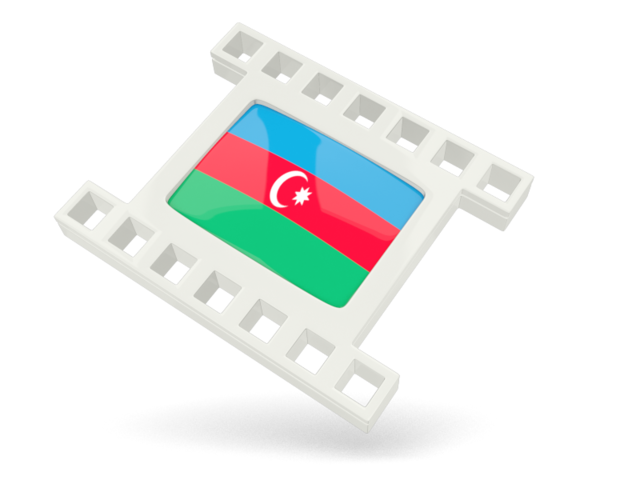 White movie icon. Download flag icon of Azerbaijan at PNG format