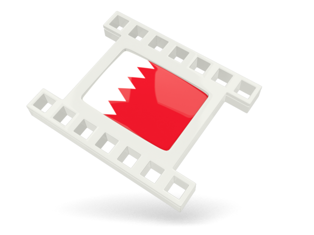 White movie icon. Download flag icon of Bahrain at PNG format