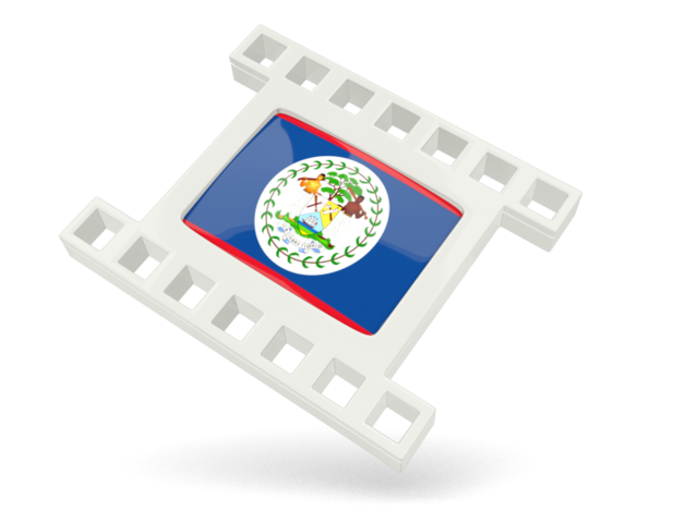 White movie icon. Download flag icon of Belize at PNG format
