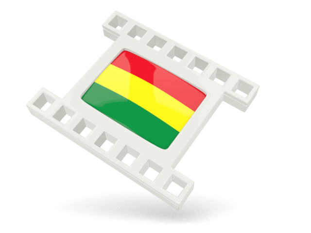 White movie icon. Download flag icon of Bolivia at PNG format