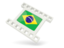 Brazil. White movie icon. Download icon.