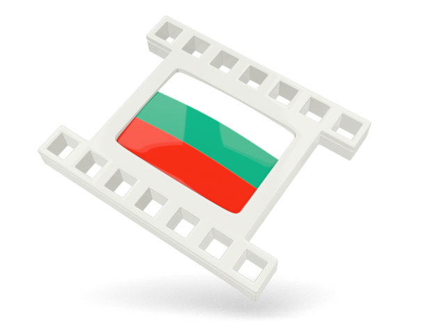 White movie icon. Download flag icon of Bulgaria at PNG format