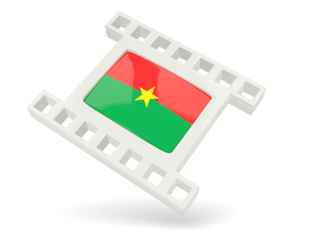 White movie icon. Download flag icon of Burkina Faso at PNG format