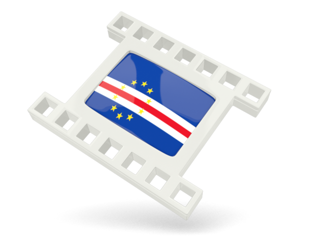 White movie icon. Download flag icon of Cape Verde at PNG format