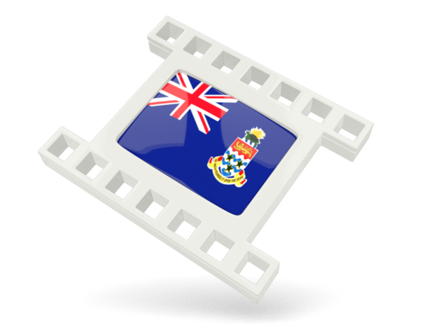 White movie icon. Download flag icon of Cayman Islands at PNG format