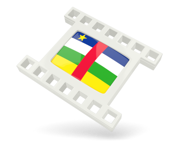 White movie icon. Download flag icon of Central African Republic at PNG format