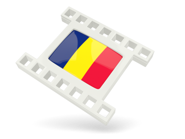 White movie icon. Download flag icon of Chad at PNG format