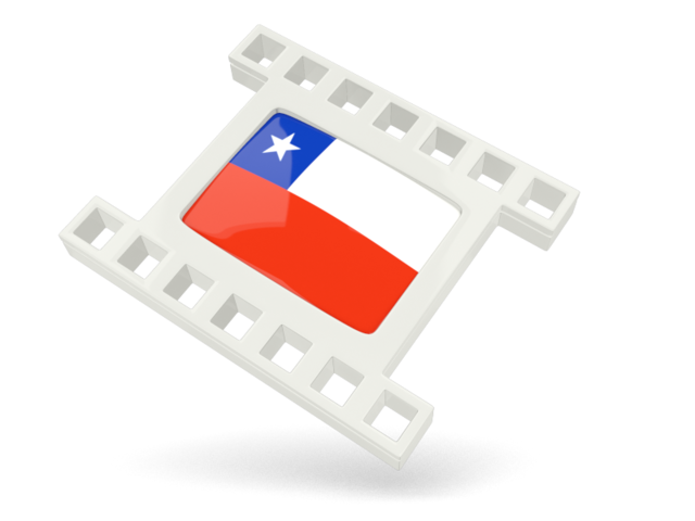 White movie icon. Download flag icon of Chile at PNG format
