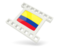 Colombia. White movie icon. Download icon.