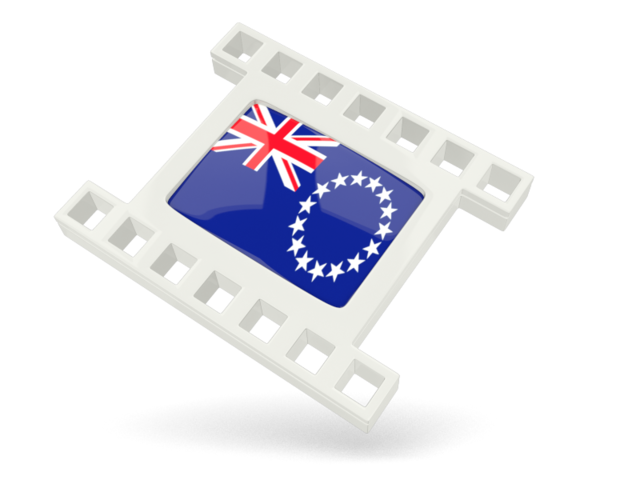 White movie icon. Download flag icon of Cook Islands at PNG format