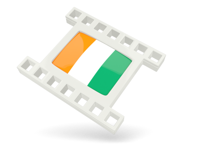 White movie icon. Download flag icon of Cote d'Ivoire at PNG format