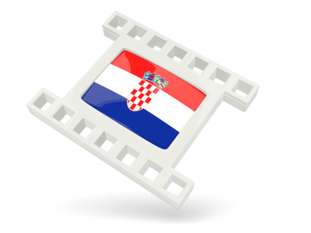 White movie icon. Download flag icon of Croatia at PNG format