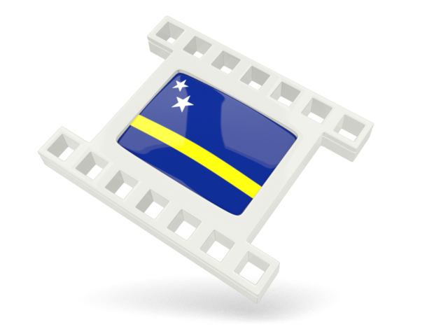 White movie icon. Download flag icon of Curacao at PNG format