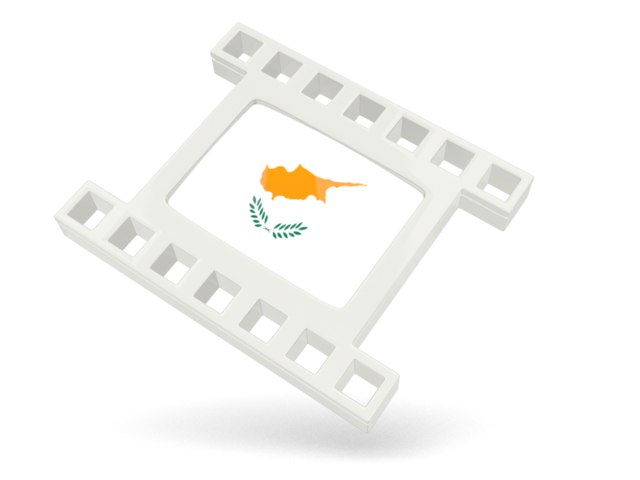 White movie icon. Download flag icon of Cyprus at PNG format