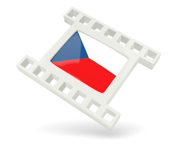 White movie icon. Download flag icon of Czech Republic at PNG format