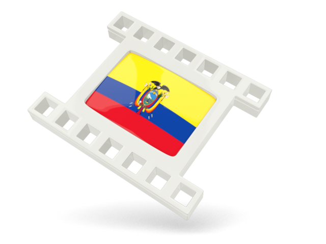 White movie icon. Download flag icon of Ecuador at PNG format