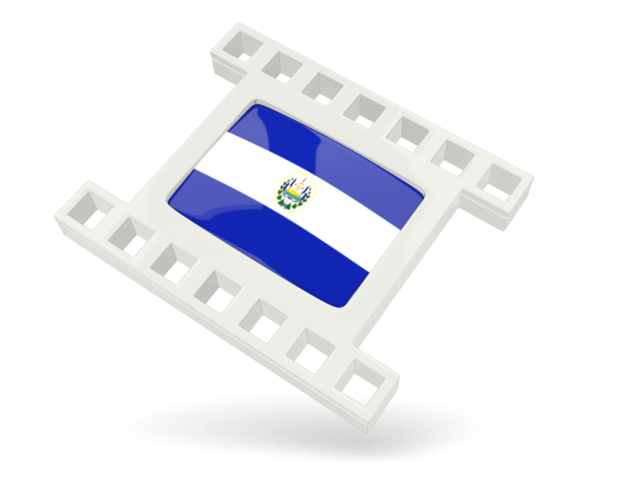 White movie icon. Download flag icon of El Salvador at PNG format