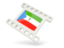 Equatorial Guinea. White movie icon. Download icon.