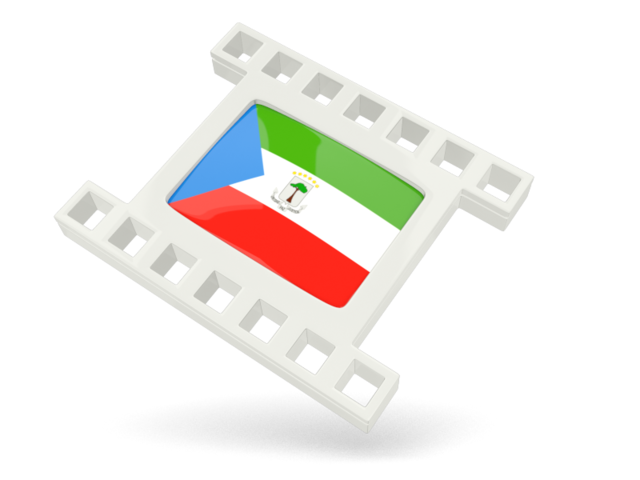 Белая кино-иконка. Скачать флаг. Экваториальная Гвинея