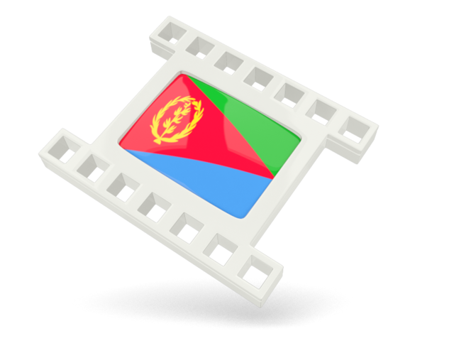 White movie icon. Download flag icon of Eritrea at PNG format