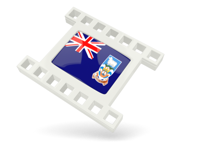 White movie icon. Download flag icon of Falkland Islands at PNG format
